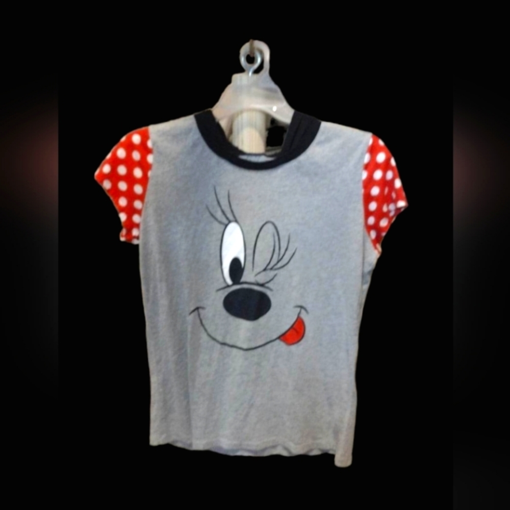 Disney Juniors Large 11/13 Minnie Mouse hooded graphic tee
